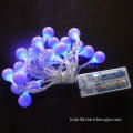 2 AA battery light with 20pcs purple LED and 2cm purple ball, transparent wire, CE and RoHS